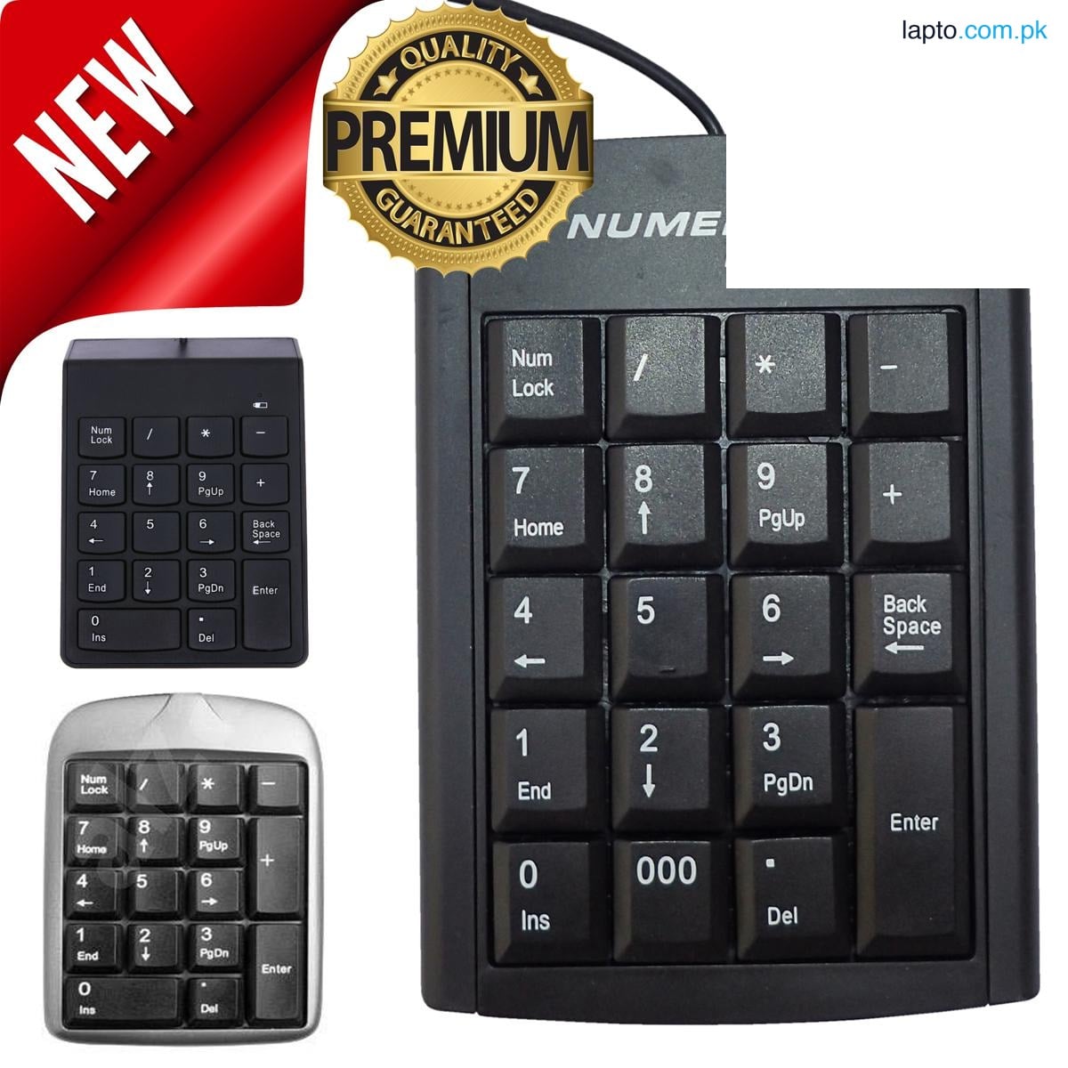 USB Wired Numeric Keypad - High Quality Digital Numbers Numpad - Best Small Numpads For Financial Accounting - Genuine Wire External Num Pad Keypads Keyboards - New Portable Ultra Slim Mini USB Number Keyboard For Desktop PC Laptop