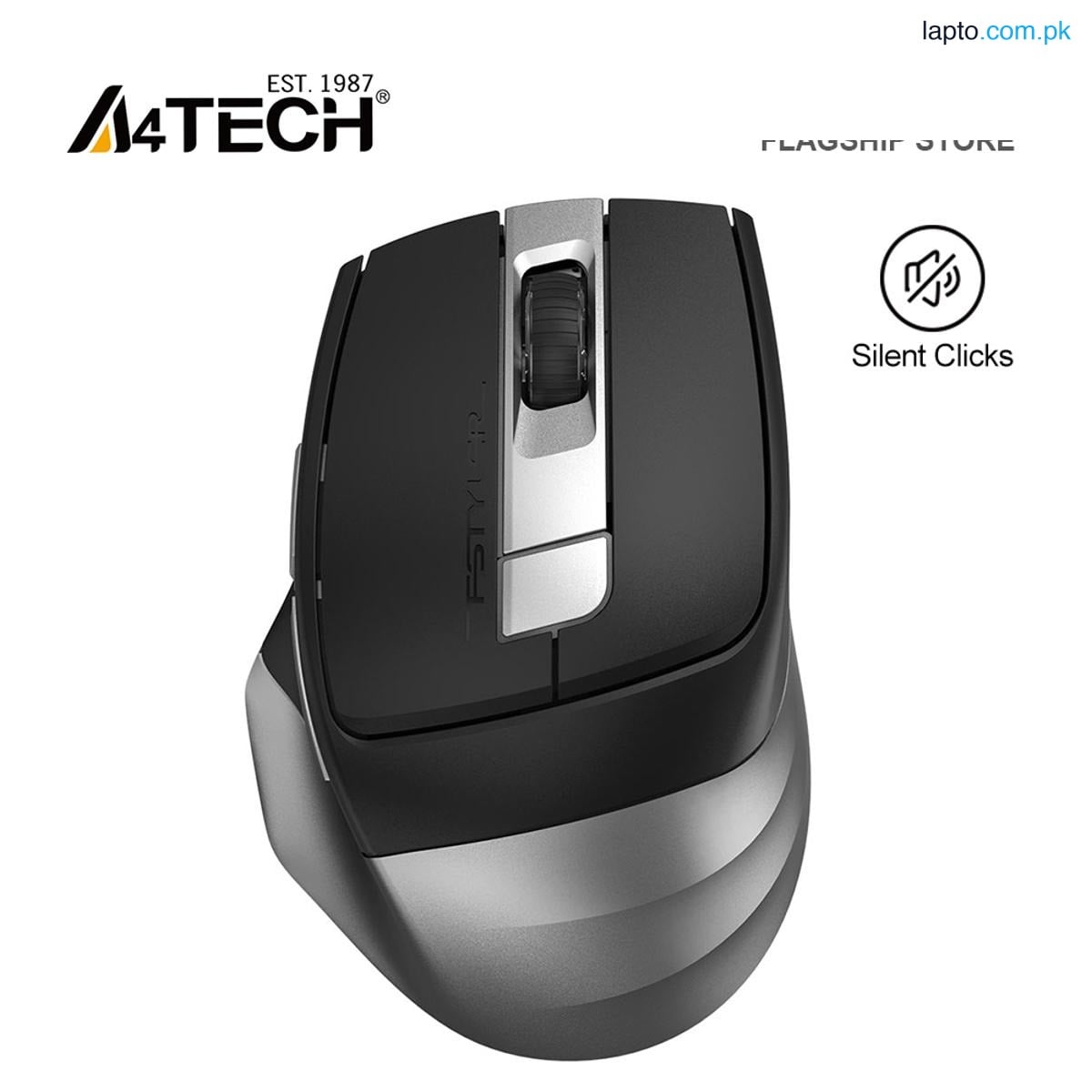 A4Tech FB35CS - Bluetooth + 2.4G Wireless - Rechargeable Type C - Silent Clicks - 2000 DPI - Connects 3 Devices - For PC/Laptop/Tablet/Smart TV
