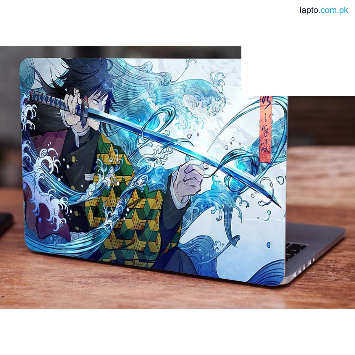 Anime, Demon Slayer, Kimetsu no Yaiba, Giyuu Tomioka Laptop Skin Vinyl Sticker Decal, 12 13 13.3 14 15 15.4 15.6 inch Laptop Skin Sticker Cover Art Decal Protector Fits All Laptops