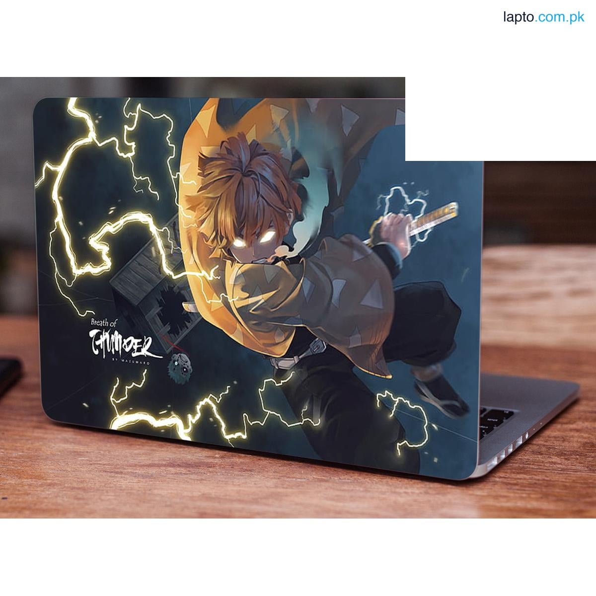 Demon Slayer, Kimetsu no Yaiba, Zenitsu Agatsuma, Anime, Laptop Skin Vinyl Sticker Decal, 12 13 13.3 14 15 15.4 15.6 inch Laptop Skin Sticker Cover Art Decal Protector Fits All Laptops