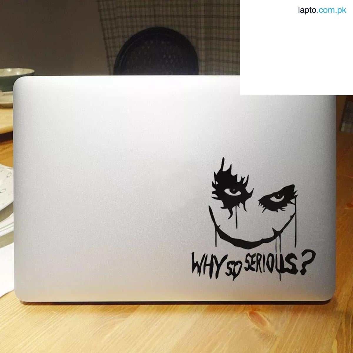 Why So Serious, Joker Face Vinyl Decal Laptop Sticker, Laptop Stickers by Sticker Studio