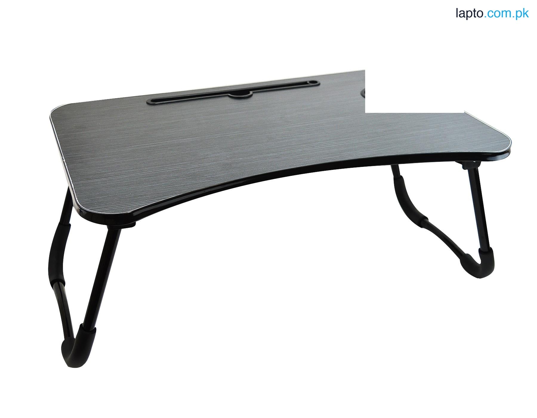 Wooden Gaming Laptop Table For Bed Foldable Stand Ergonomic Portable Drawing Notebook Reading Food Breakfast Serving With Inbuild Tablet And Cup Holder Slots