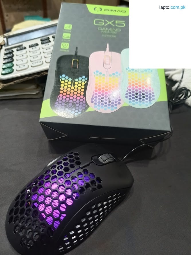 RGB Mouse 7 Light Rainbow Colour RGB Mouse wired Mouse 1000, 2400 & 6400 DPI, Light Weight Gaming, Office & Home Use