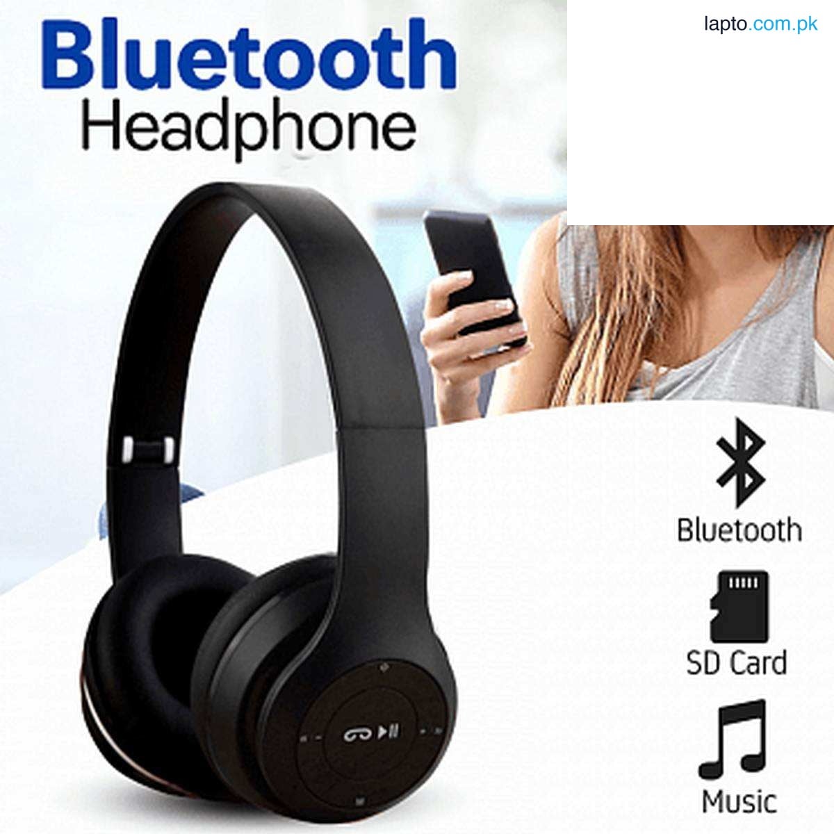P47 On Ear Wireless Headphones Dynamic Plastic Mobile Phone Earphone with Volume Control / with Microphone / Noise-isolating Headset