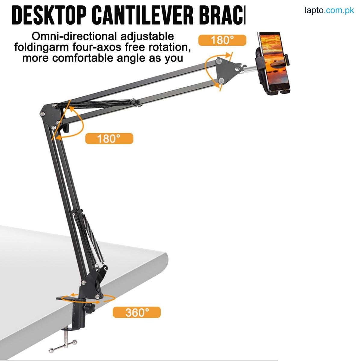 Overhead Tripod Articulating Arm Phone Holder mount, Lazy tripod Video Webcam Arm Stand for Baking Crafting Demo Videos/Live Streaming makeup sketching vlog or blog tripod stand