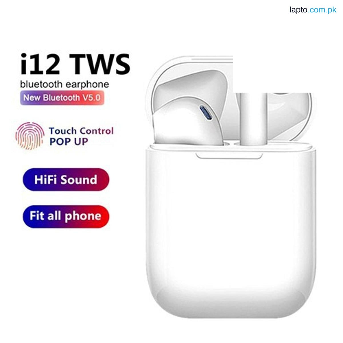 i12 Double Airpods Wireless Bluetooth Hand Free with Power Bank Pod Stereo Earphones White bluetooth ear phone for all cell phones use