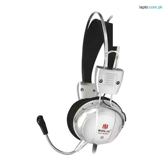 SOLIC SLR 812, SLR 822 Headphone Headset Gaming Original Solic SLR MV Super Bass Beats Stereo Dual 3.5mm Plug Interface Microphone HD Music High Quality Smart Fancy Stylish Mobile Laptop Desktop PC