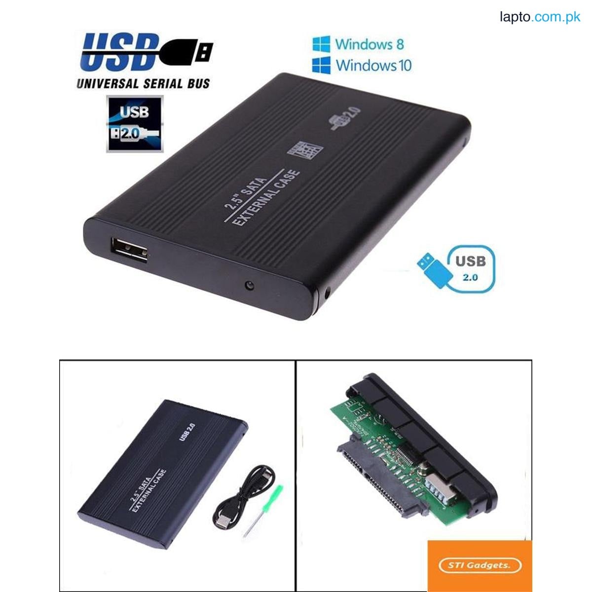 USB 2.0 SATA External 2.5 inch HDD SDD Hard Drive Enclosure Disk Case Box For PC LAPTOP