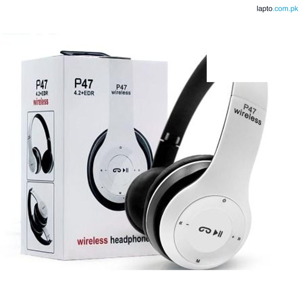 P47 Foldable Wireless Bluetooth Headset with Microphone for Smartphones and Laptops