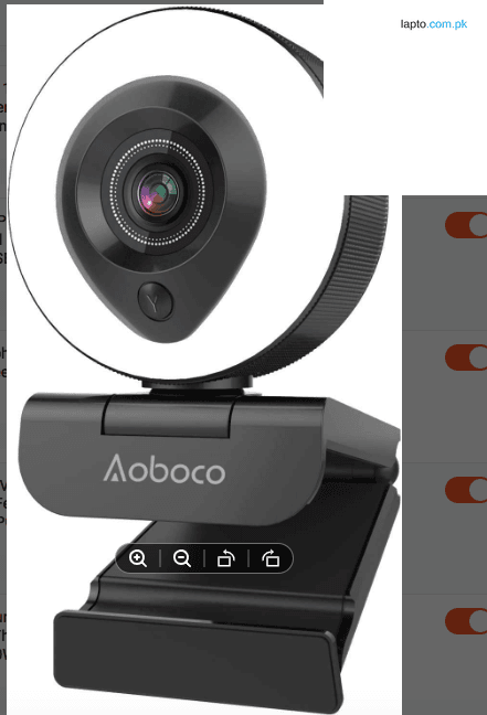 Webcam Streaming 1080P Full HD with Dual Microphone and Ring Light, Autofocus Zoom USB Pro Web Camera with for Windows Laptop Twitch Xbox One YouTube OBS X (968-03)