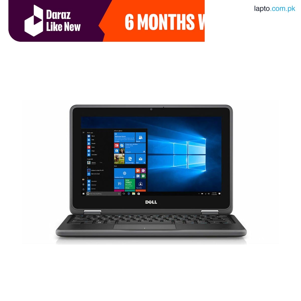 DELL Latitude 3189, Intel Pentium N4200 Quad-Core (1.1 GHz), 4 GB DDR3L Ram, 128 GB SSD, Intel HD Graphics 505, 11.6" Touchscreen 1366 x 768 Convertible 2-in-1 Laptop Windows 11 Pro 64-Bit (Registered Windows) - Daraz like new laptops