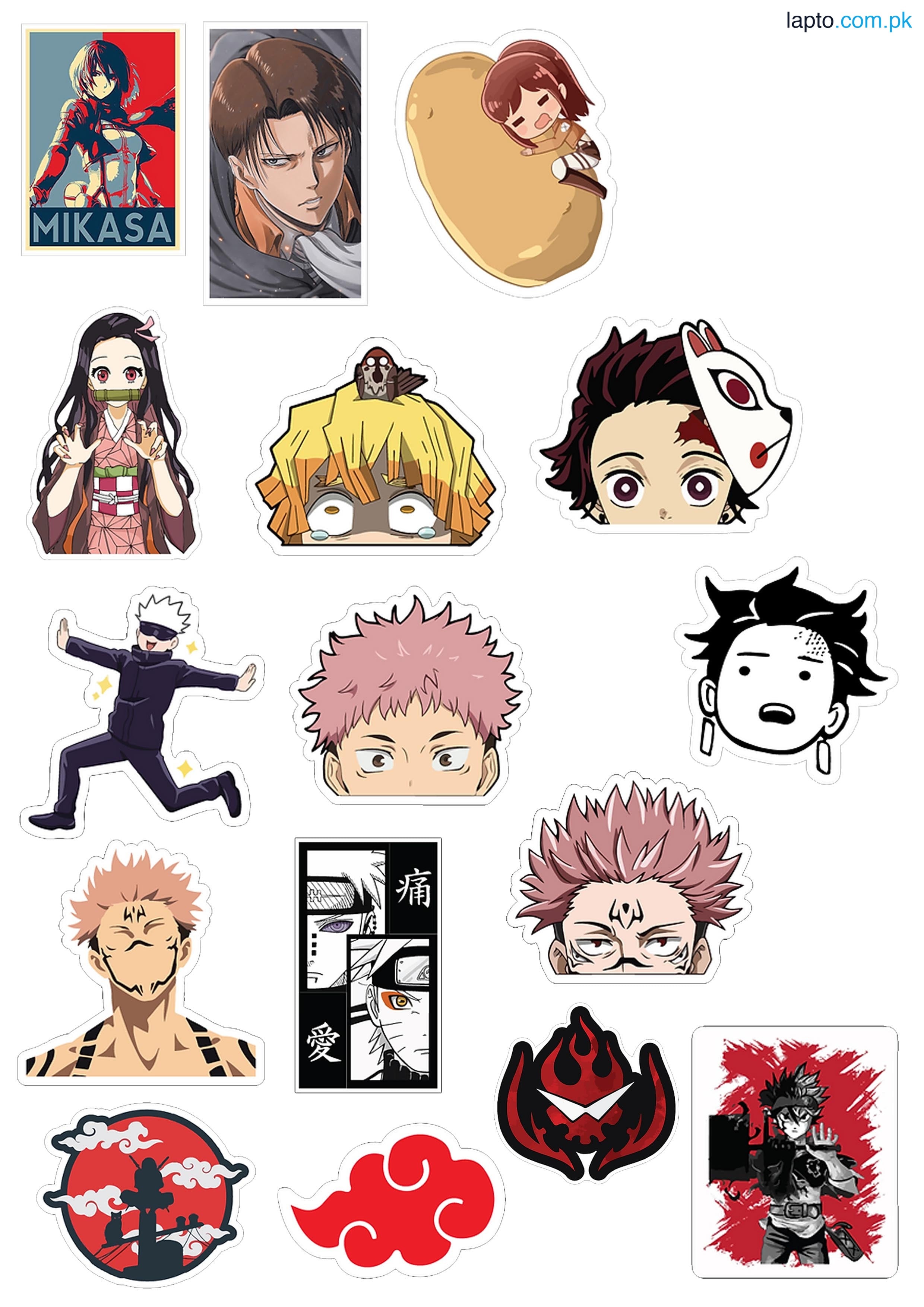 Anime Stickers for Laptop Car Bike Phone Stickers