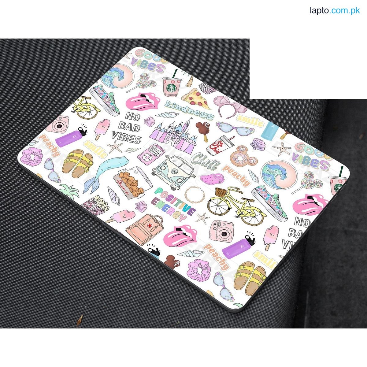 No Bad Vibes, Universal Laptop Skin Vinyl Sticker Decal, 12 13 13.3 14 15 15.4 15.6 inch Laptop Skin Sticker Cover Art Decal Protector Fits All Laptops