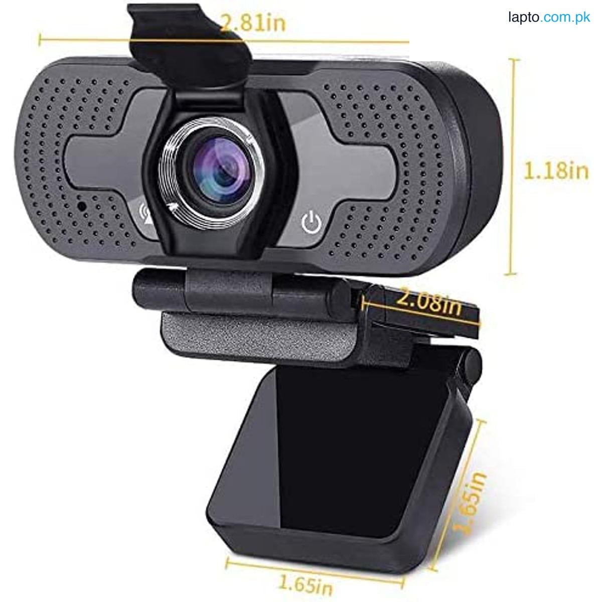 Webcam,1080P HD 110-Degree View Angle Webcam with Microphone
