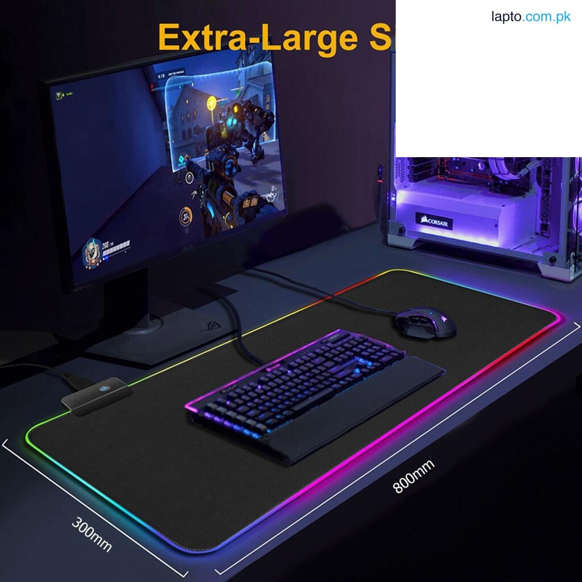 FGD 02 RGB LED LIGHT Gaming Mouse Mat Pad