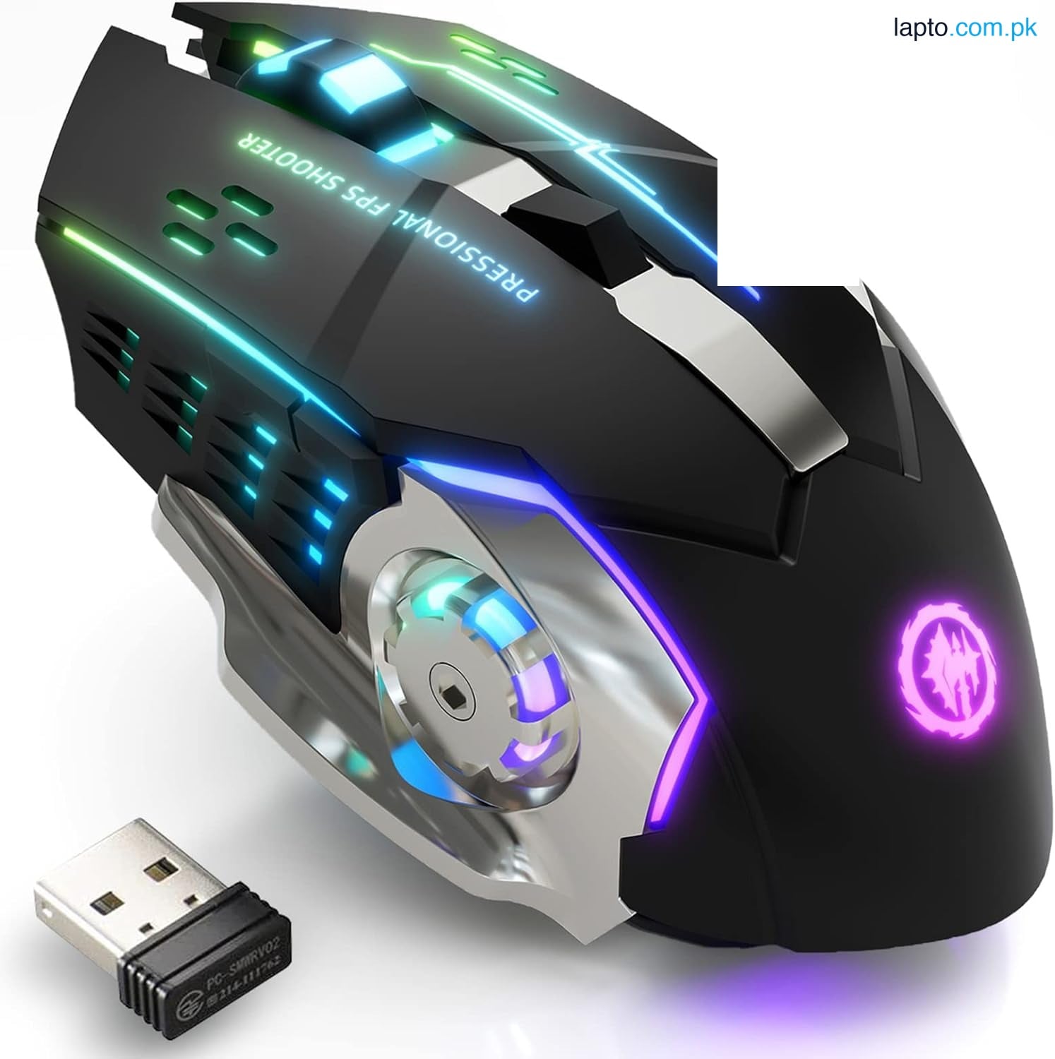 Rechargeable Wireless Gaming Mechanical Mouse Mice Silent Click Cordless Mouse 7 Smart Buttons PC Gaming Mouse Mice Advanced Technology with 2.4GHZ Up to 2400DPI