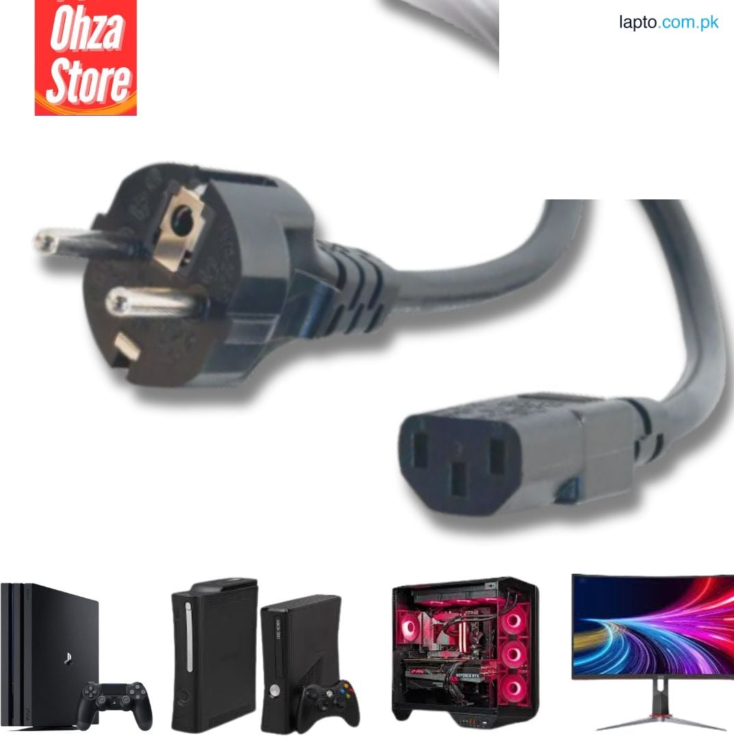 Xbox 360 Jasper Power Slim, ultra Slim 3-Pin Power Cable for PS4 Pro C18 (Gen 1 7000/7100), PS3 C18 (Gen 1) Printers, Monitor & PC