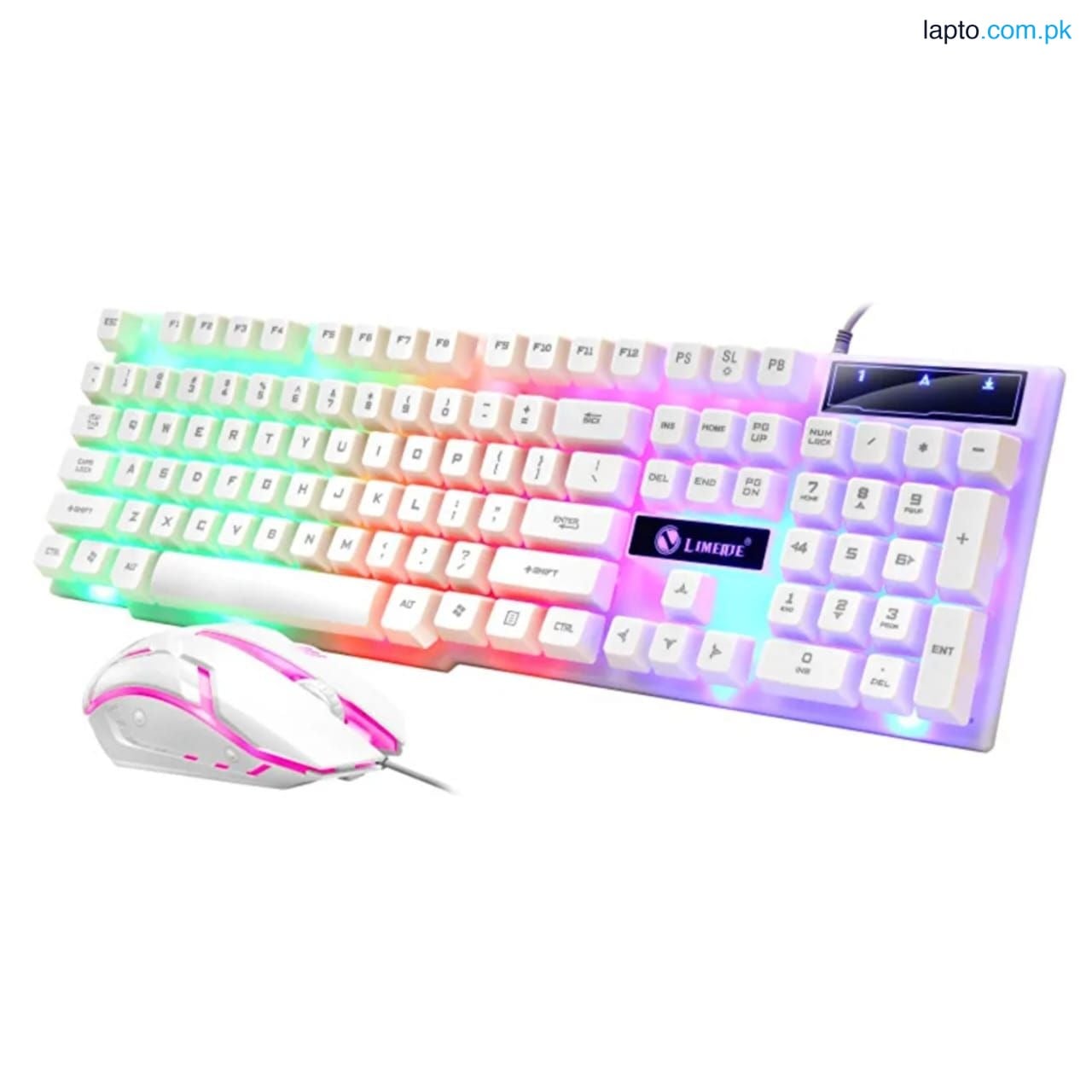 Gaming Keyboard & Mouse RGB Keyboard & RGB Mouse Wired Combo Pack Semi Mechanical