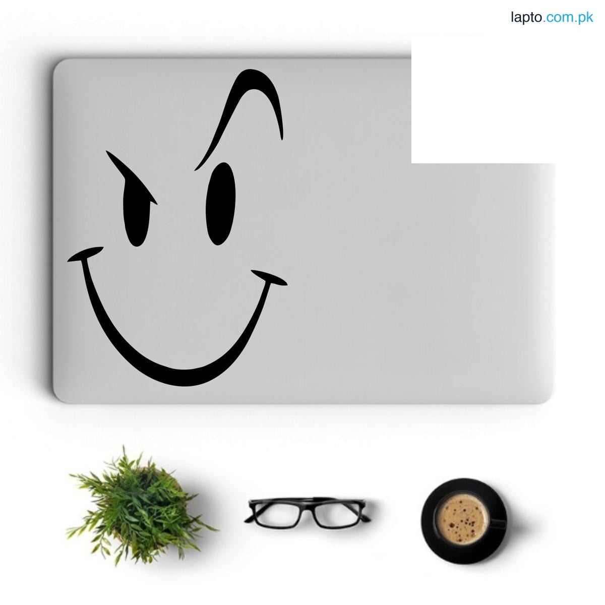 Naughty Smile Emoji Funny Vinyl Decal Laptop Sticker, Laptop Stickers for Boys and Girls, Bike Stickers, Car Bumper Stickers