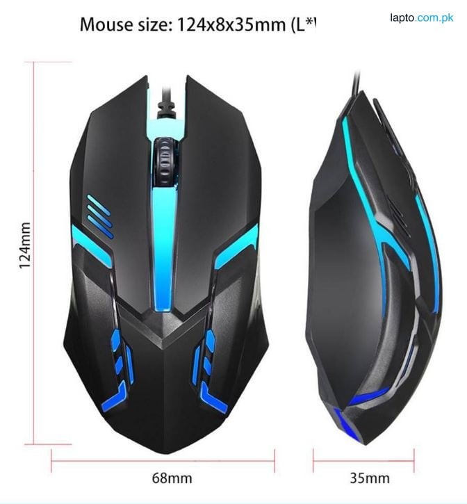 RGB Gaming Mouse with 7 LED Wired Mouse For Laptop & Desktop Wired RGB Gaming Mouse USB Interface Optical Mute Mice