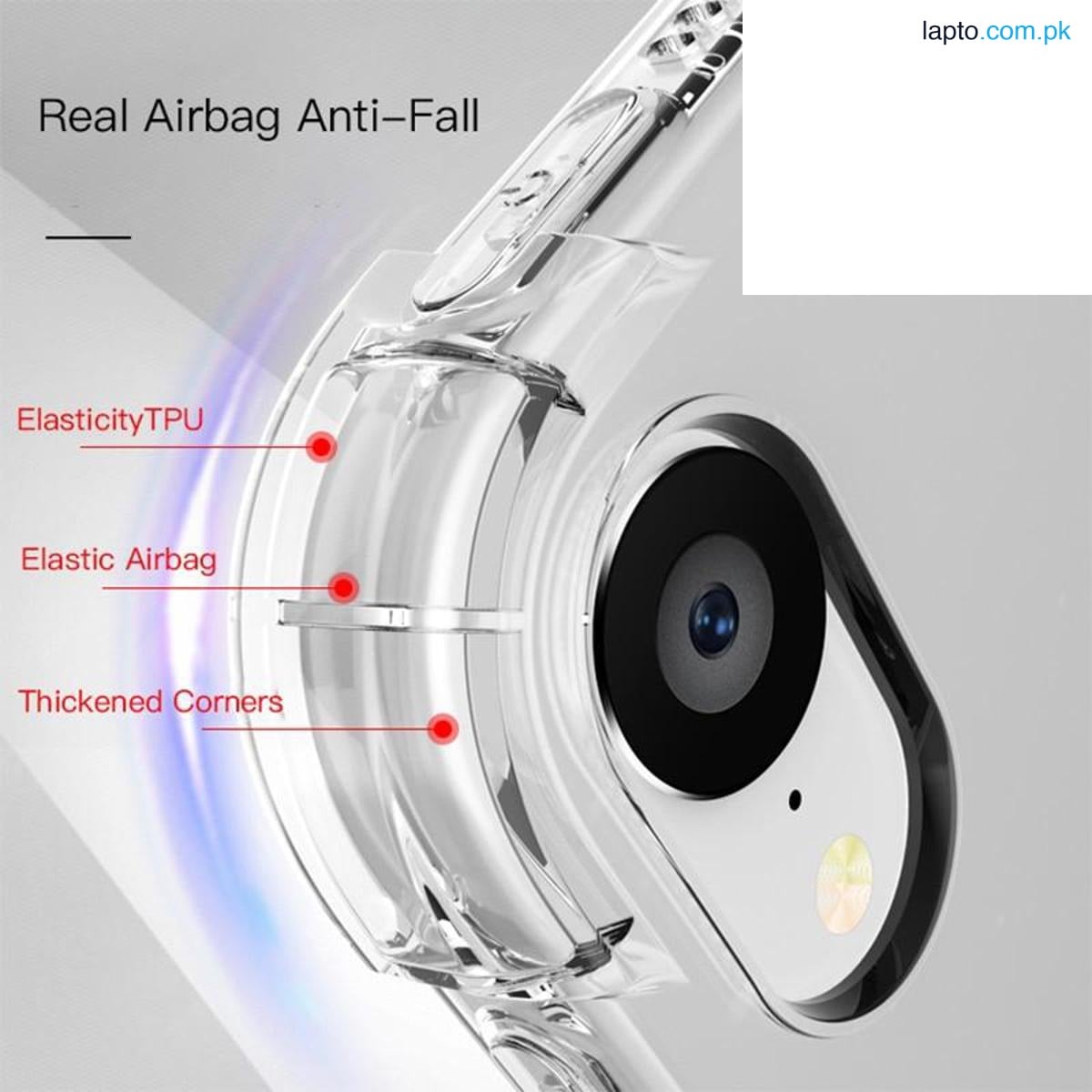 iPad 7th/8th/9th Generation 10.2 inch Clear Case Transparent TPU, Shockproof Protective Back Cover