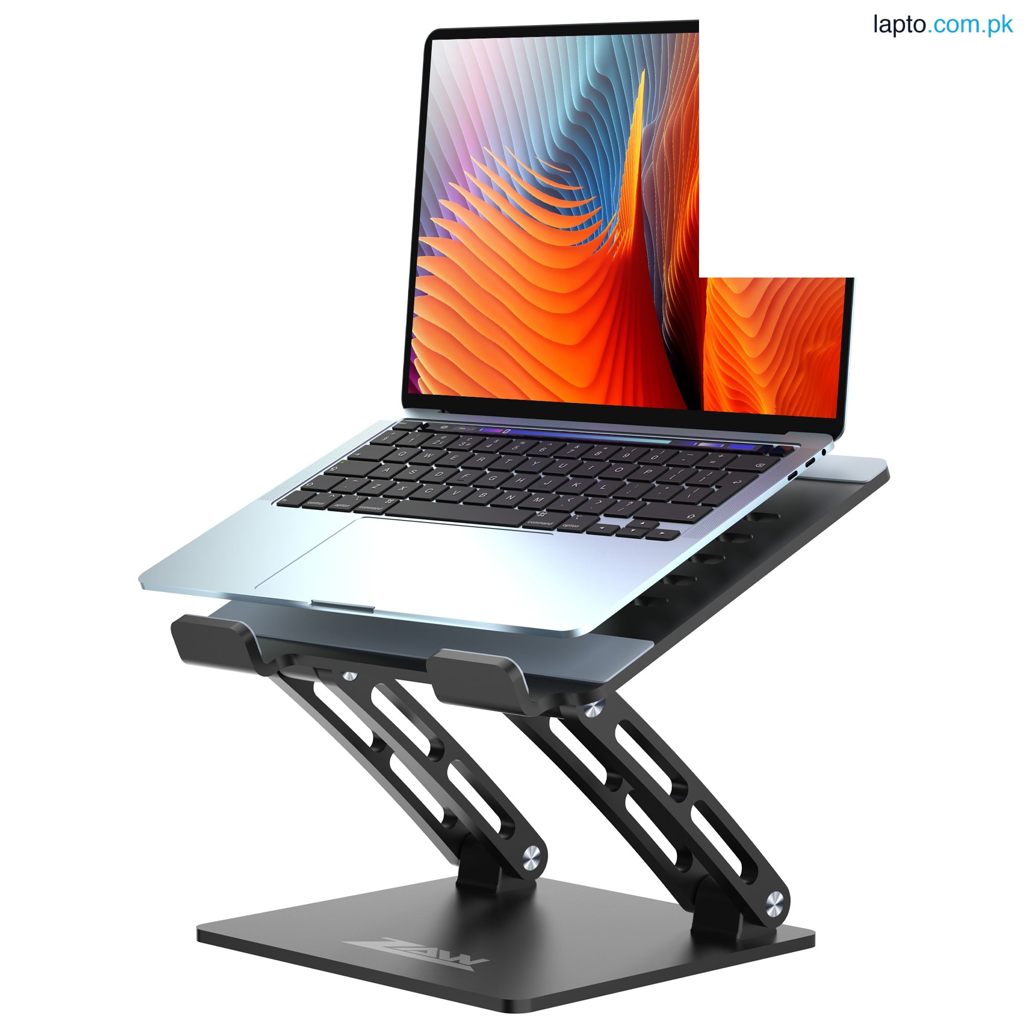 ZAW Dual Shaft Laptop Stand for Desk Acrylic, 6MM Adjustable Desk/Table Laptop Stand, Foldable Ergonomic Gaming Laptop Stand With Anti Slip Rubbers, Compatible with All Laptops 10-17.3''