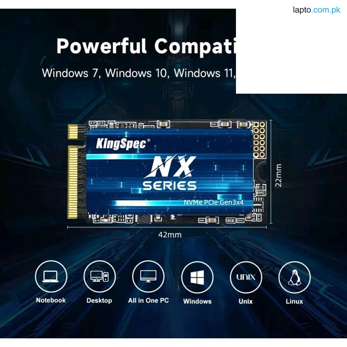 KingSpec M.2 NVMe PCIe 3.0 X4 (256 GB SSD) M.2 2242 PCIe Hard Drive Disk Internal Solid State Drive for Laptop