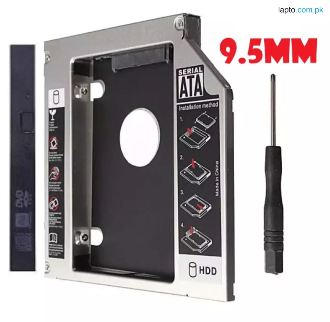 2nd HDD Slim Caddy 9.5mm SATA 3.0 2.5 SSD Case Second Hard Disk Drive