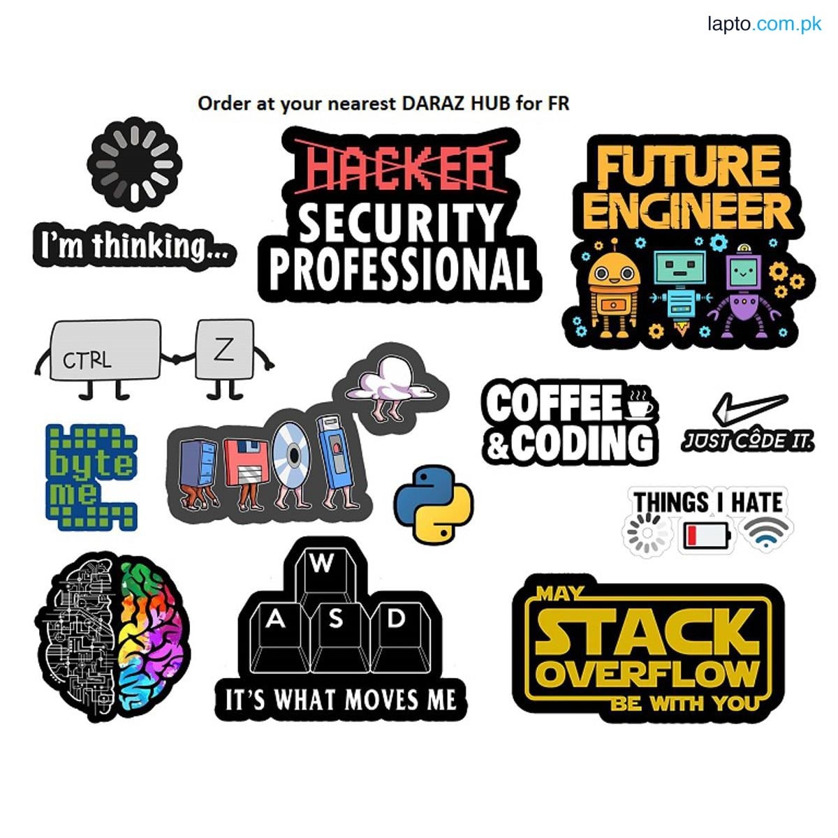Programming Stickers for Laptop 13 Pcs Car Bike Phone Stickers