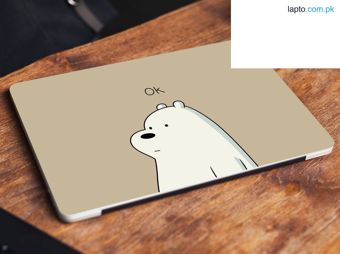 Ice Bear Ok Laptop Skin Vinyl Sticker Decal, 12 13 13.3 14 15 15.4 15.6 inch Laptop Skin Sticker Cover Art Decal Protector Fits All Laptops