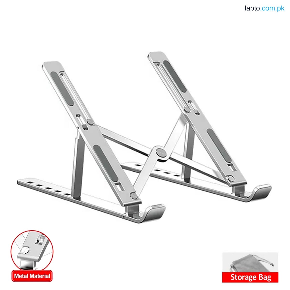 [Axotic] Metal Laptop Stand | Portable Aluminum Folding Adjustable Laptop Stand - Compatible with all sizes of Laptop