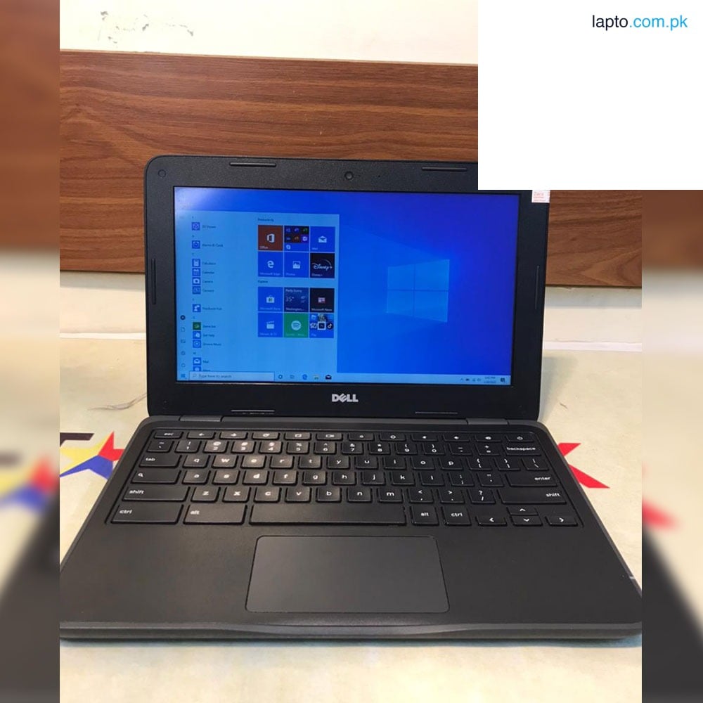 Dell Chromebook 3180 Windows 10 Install & Playstore Supported 4GB DDR3 16GB ROM Display Size 11.6inches Notebook Laptop
