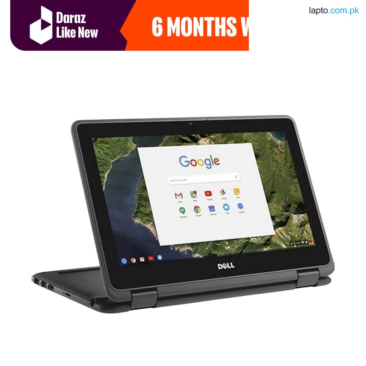 Dell 3189/Lenovo 300e Convertible Chromebook 11.6 inches HD IPS Touchscreen, Intel Celeron N3060 Up to 2.48GHz, 4GB Ram 32GB SSD, HDMI, WiFi, Webcam, Chrome OS - FREE LAPTOP BAG