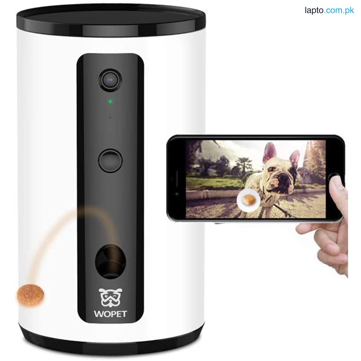 WOPET Pet Dog Treat Dispenser Camera, Full HD WiFi Camera with Night Vision for Pet Monitor Viewing, Two Way Audio Communication for Dogs Cats Pets