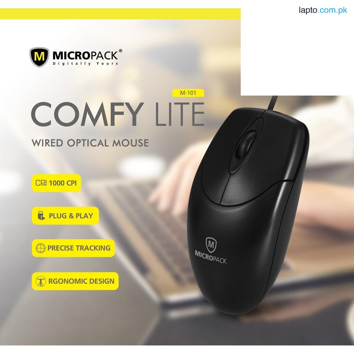 MicroPack USB Mouse M101 Comfy Lite With 1 Year Warranty