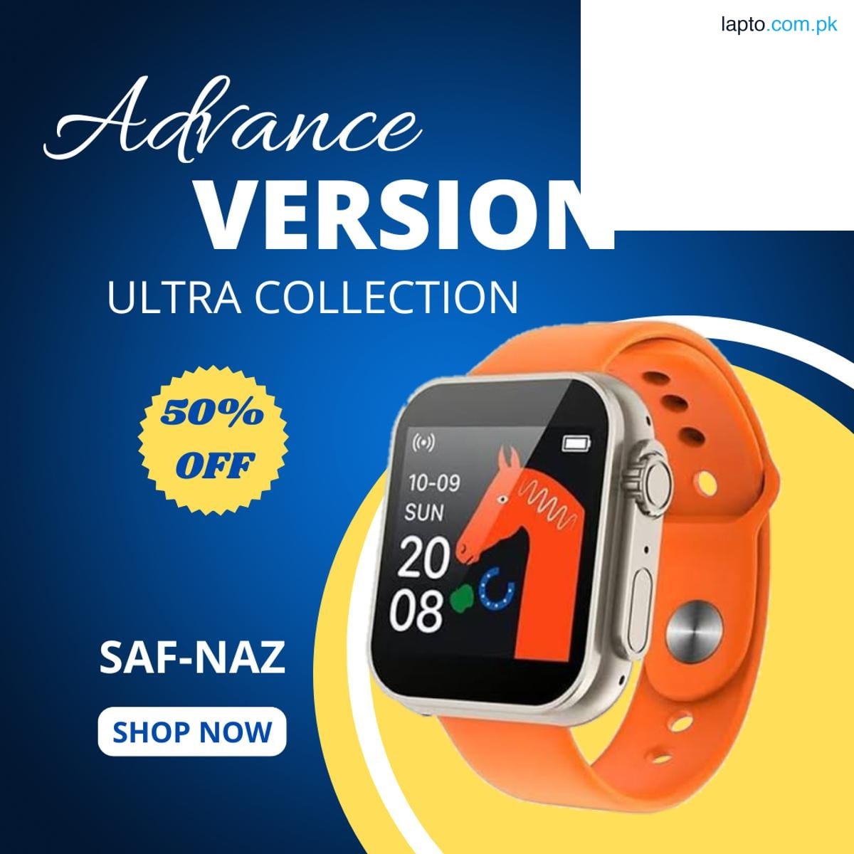 Advanced Ultra Pro Version Bluetooth Digital Wrist Smart Watch IP67 Waterproof Bracelet Support Mobile Notification With Mobile App Connectivity Fitness Tracker & BP Monitor Step Counter 1.3 Inch TFT Screen With Digital & Smart Display