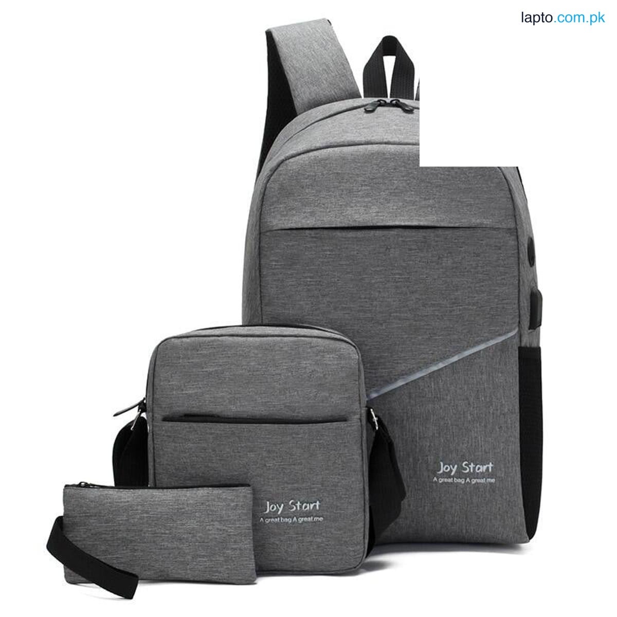 Joy Start 3 in 1 Multipurpose Laptop Backpack Lightweight Outdoor 3 Piece Set Travel Bag Large Capacity with USB Charging Port