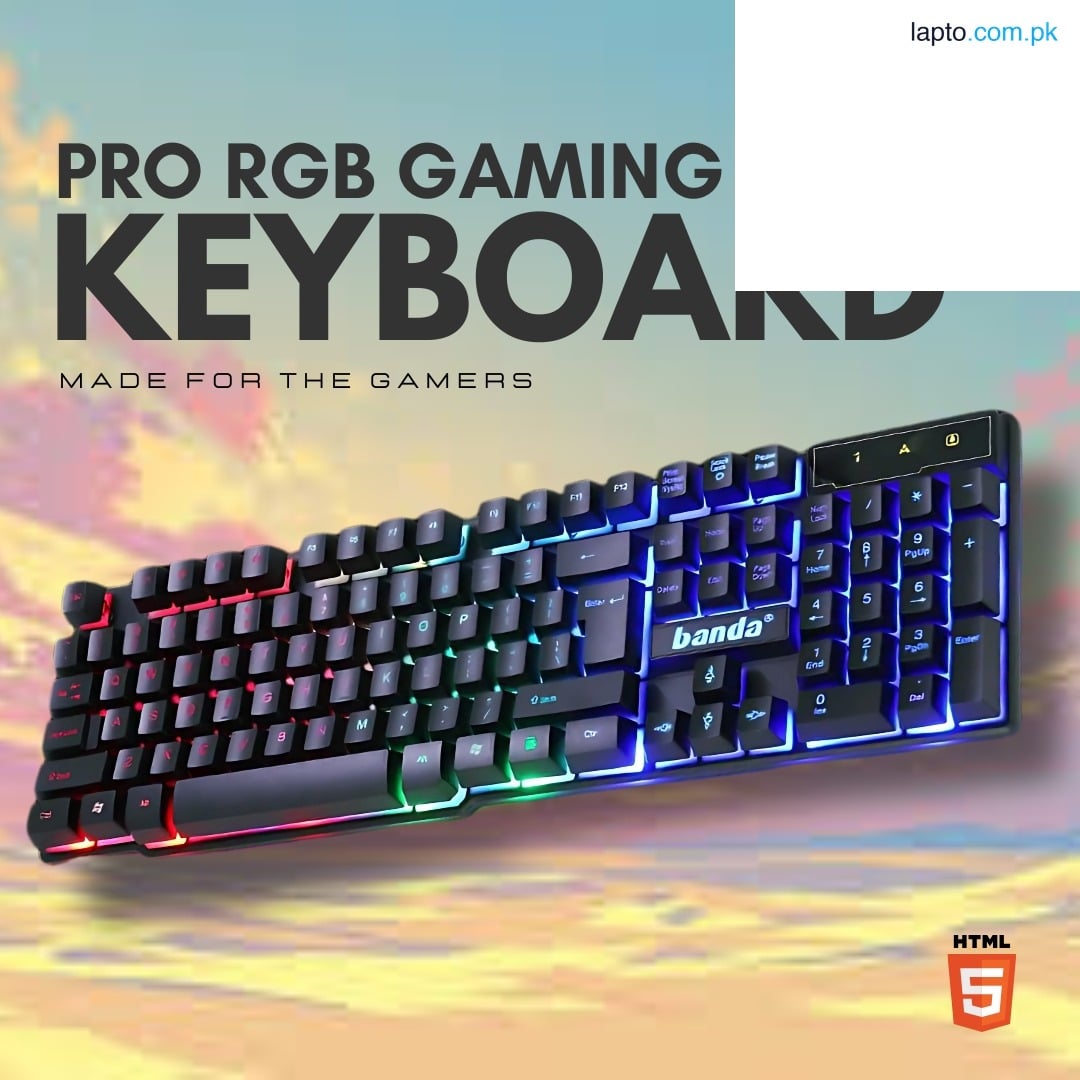 RGB Backlit Gaming Keyboard for PC & Laptop Mechanical Feel Keys Quiet & Fast Typing USB Wired Spill-Resistant & Ergonomic Design Anti-Ghosting Compatible with Windows 11/10/8/7 & Mac OS Pro Gamer Keyboard