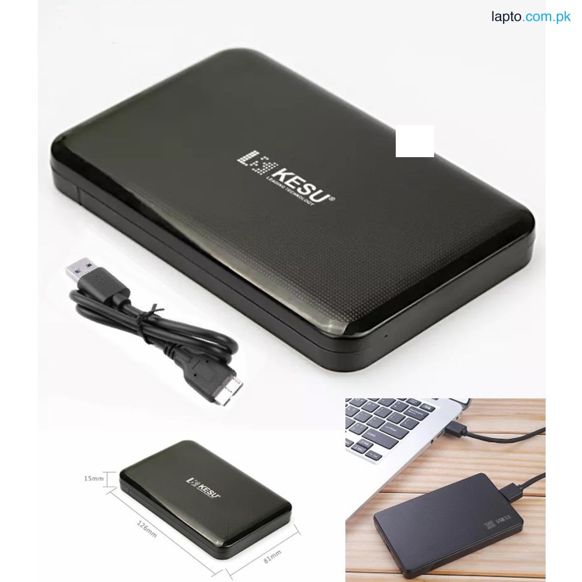 Kesu 2.5" USB 3.0 External Hard Drive Case – Portable SATA HDD/SSD Enclosure for Laptop & PC – Tool-Free, Plug & Play