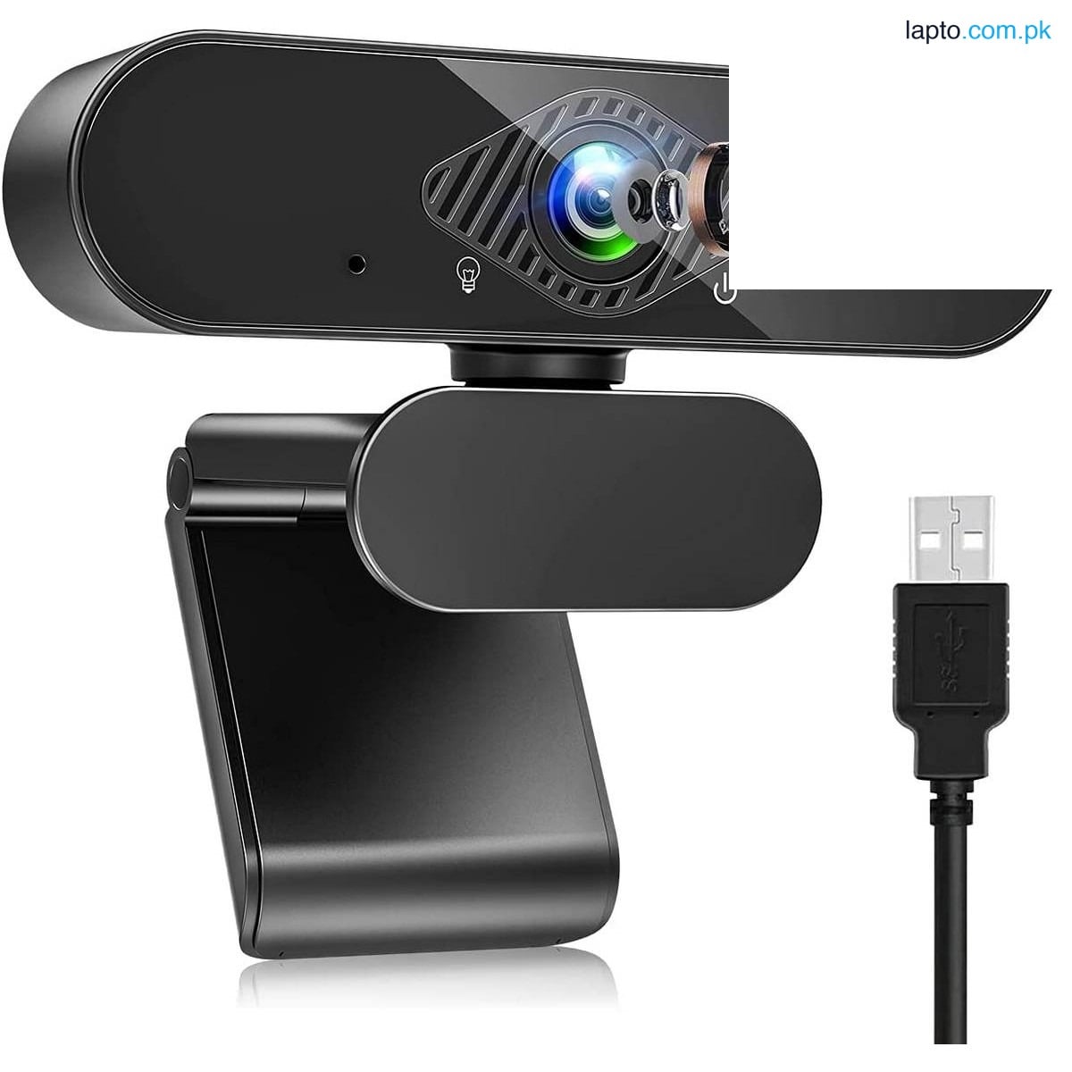 HD USB Webcam with Microphone, 1080P HD Streaming Webcam for PC,MAC, Laptop, Plug and Play Web Camera for Video Calling, Studying, Conference, Gaming with Rotatable Clip (Black)