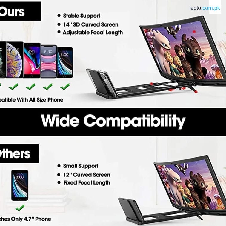 "L#6 Magnifier Screen" Curved Screen Mobile Phone Amplifier 12 Inch