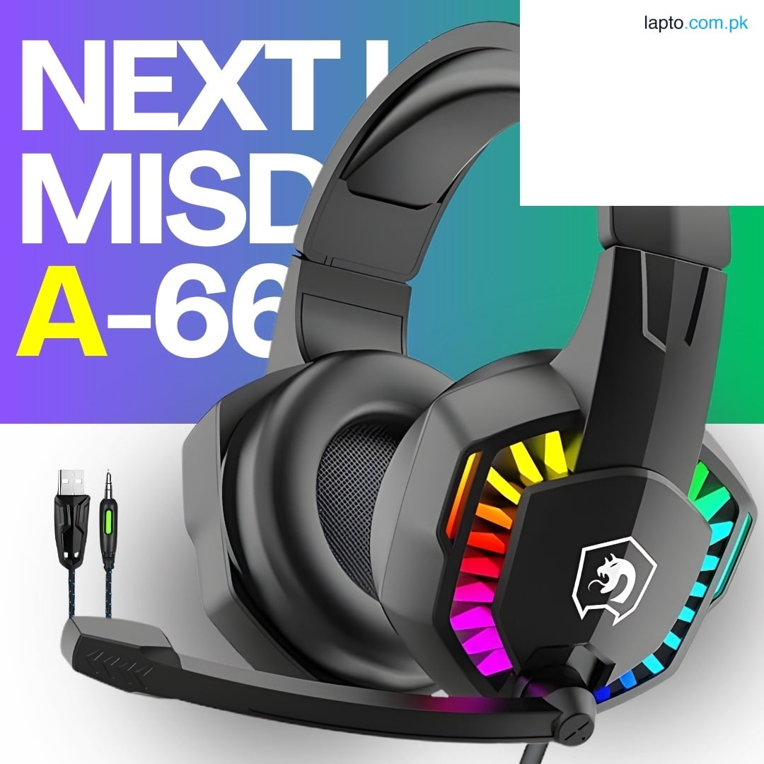 RGB Gaming Headphones 3.5mm With USB, Surround Stereo Headphone Ergonomic Design Over Ear with Mic Professional Headset For Gaming for PC, PS4, Xbox One