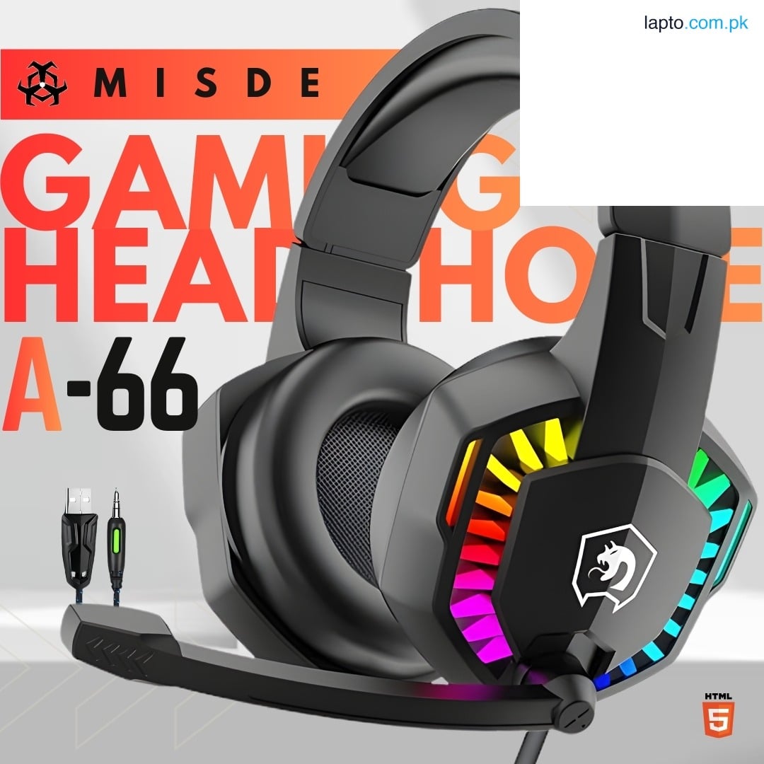 Gaming RGB Headphones 3.5mm With USB Earphone Surround Stereo Headphone Ergonomic Design Over Ear with Mic Professional Headset For PC, PS4, Xbox One Gaming
