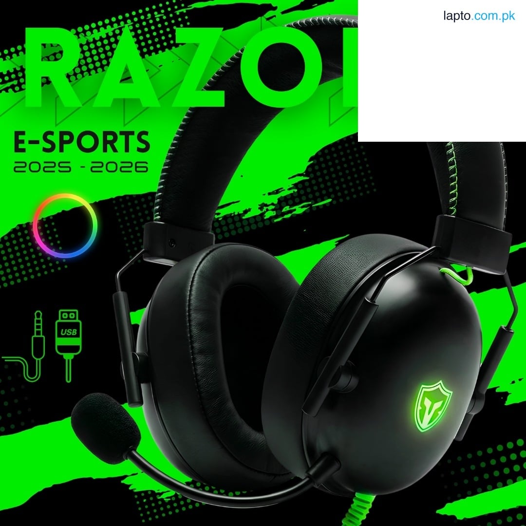 RGB Gaming Headset with Noise Cancelling Mic | 3D Surround Stereo Sound Deep Bass Over Ear Headphones | Wired LED Lights, Microphone with Soft Earmuffs, Gaming Gear for PC, Mac, Laptop, PS4, PS5, Xbox & Mobile | PUBG & Free Fire Esports