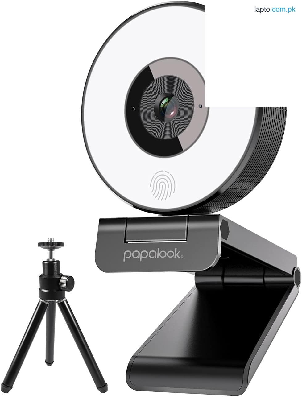 papalook 1080P USB Webcam with Ring Light and Tripod, PA552 Full HD Streaming Web Camera with Dual Microphones Zoom Skype Facetime Video Conference