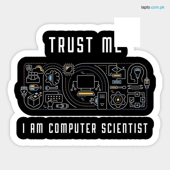 Computer Scientist Sticker - 3 inch x 2 inch - Sticker for Laptop - Sticker for Mobile