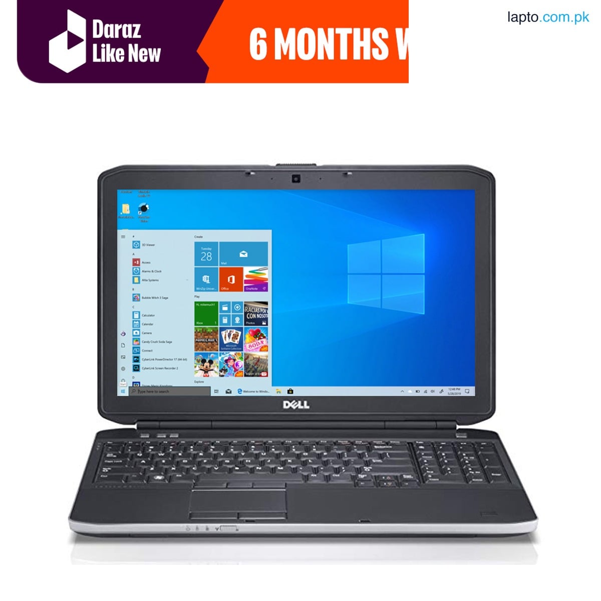 Dell Latitude 5530, Core i5 3rd generation, 8GB Ram, 500GB Hard Drive, 15.6" Led Display, Numeric Keypad (Windows 10 Registered) FREE LAPTOP BAG - Daraz Like New Laptops