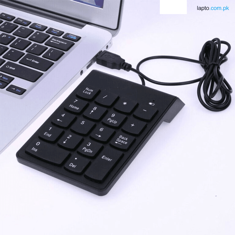 Mini Black USB Wired Numeric Keypad 19 Keys External Digital Number Pad Numpad Keyboard Keypad for Laptop PC Computer - Wired USB Numeric Keyboard - Wired Numeric keyboard | Smart Keyboard | keyboard |