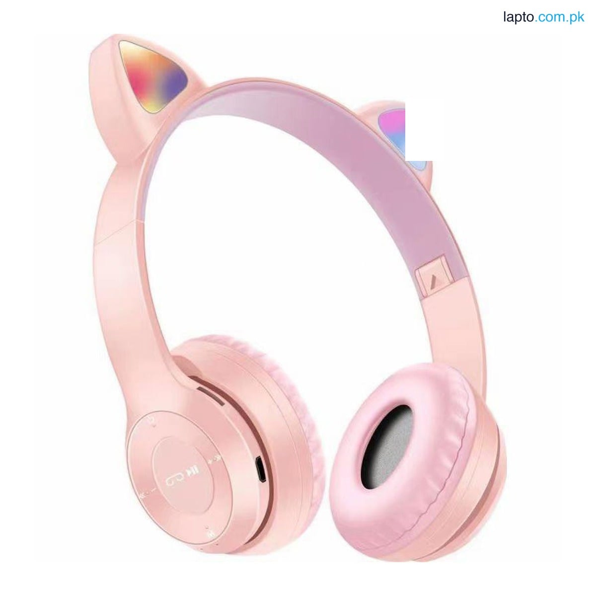 New Cat Head Wireless Bluetooth Headphones with LED Light, Foldable Stereo Headset for Mobile and PC