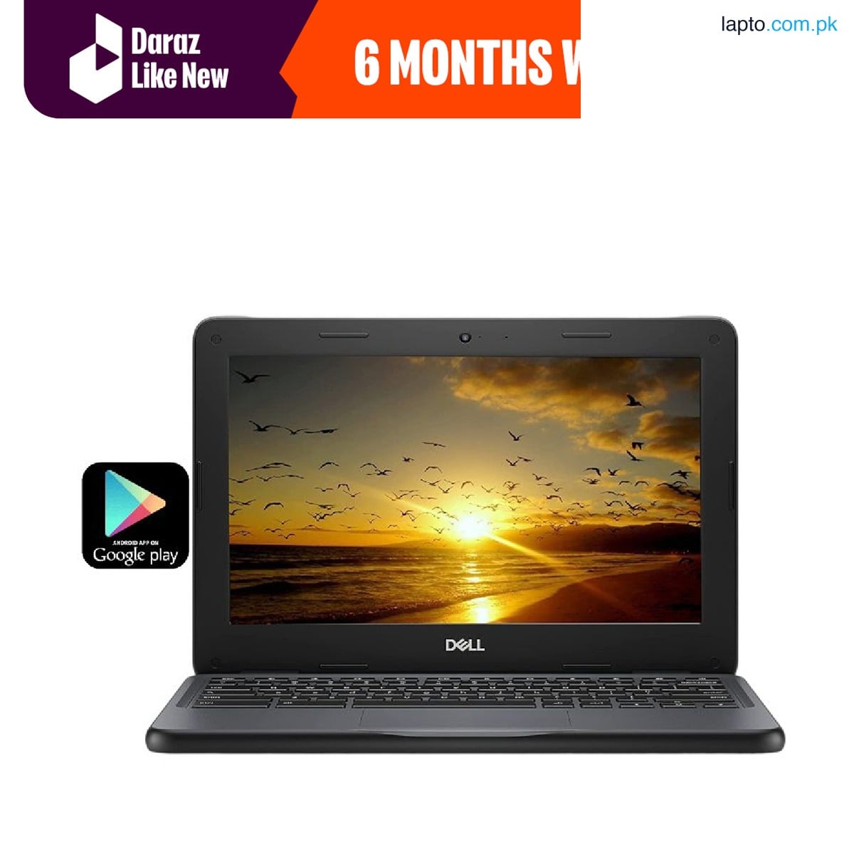 Dell Inspiron Chromebook 11 3100-11.6" Display -Intel Celeron N4000-4GB - 16GB eMMC - Play Store - Chrome OS - Black